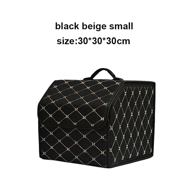 Christianartbag Car Trunk Organizer Box Large Capacity Auto Multiuse Tools Storage Bag Stowing Tidying Leather Folding For Emergency Storage Box, CABCT210224.
