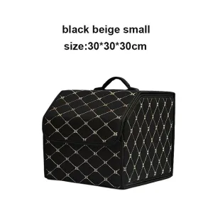 Christianartbag Car Trunk Organizer Box Large Capacity Auto Multiuse Tools Storage Bag Stowing Tidying Leather Folding For Emergency Storage Box, CABCT210224.