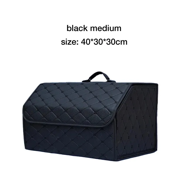 Christianartbag Car Trunk Organizer Box Large Capacity Auto Multiuse Tools Storage Bag Stowing Tidying Leather Folding For Emergency Storage Box, CABCT210224.