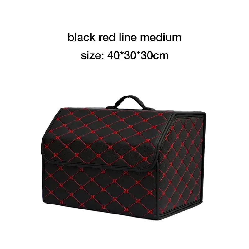 Christianartbag Car Trunk Organizer Box Large Capacity Auto Multiuse Tools Storage Bag Stowing Tidying Leather Folding For Emergency Storage Box, CABCT210224.