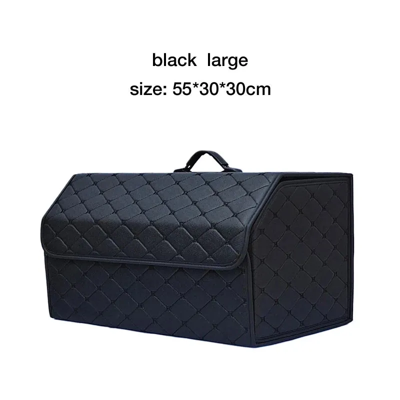 Christianartbag Car Trunk Organizer Box Large Capacity Auto Multiuse Tools Storage Bag Stowing Tidying Leather Folding For Emergency Storage Box, CABCT210224.