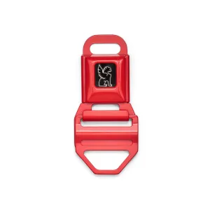 Chrome Seatbelt Buckle Lg (2") - Red
