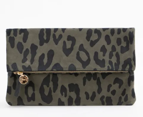 Clare V Foldover Clutch w/Tabs Army