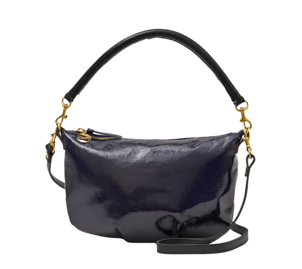 Clare V. - Petit Moyen Leather Handbag - Twilight Crinkle Patent