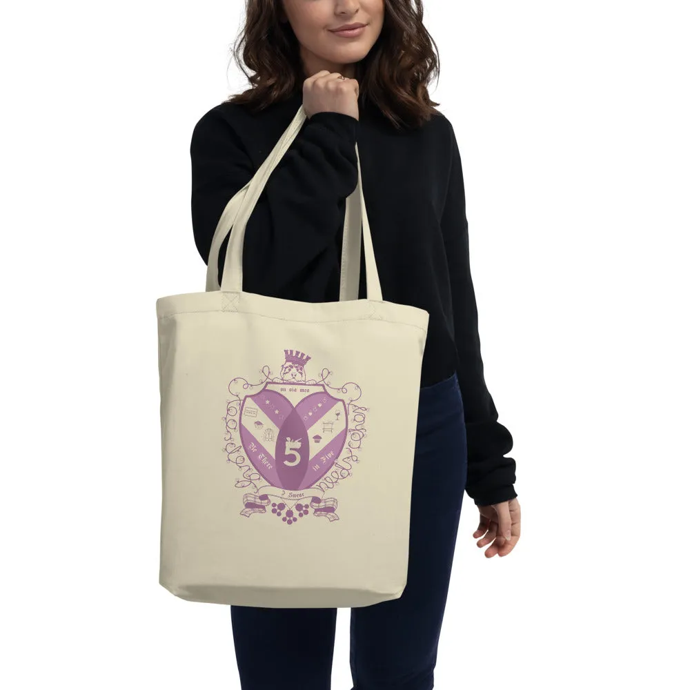 Collegiate Style Crest Eco Tote Bag by Be There in Five