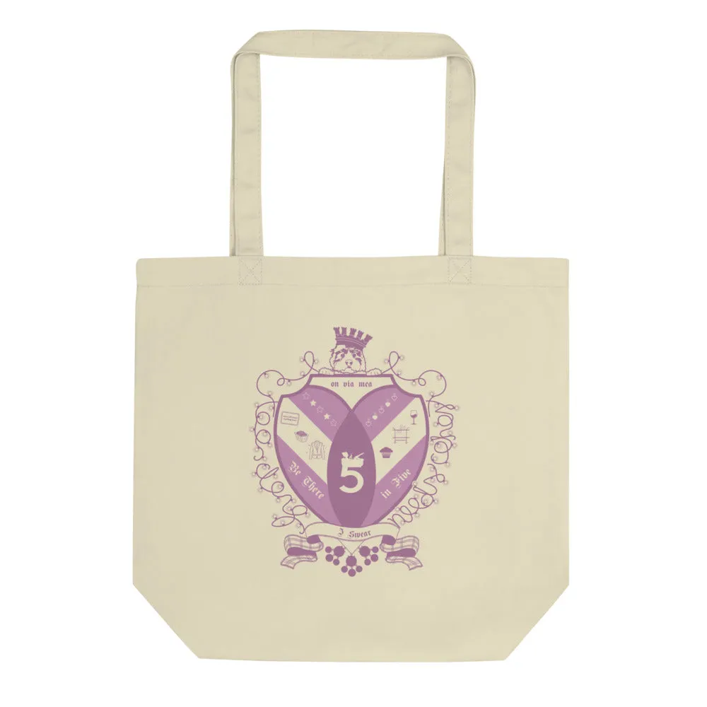 Collegiate Style Crest Eco Tote Bag by Be There in Five