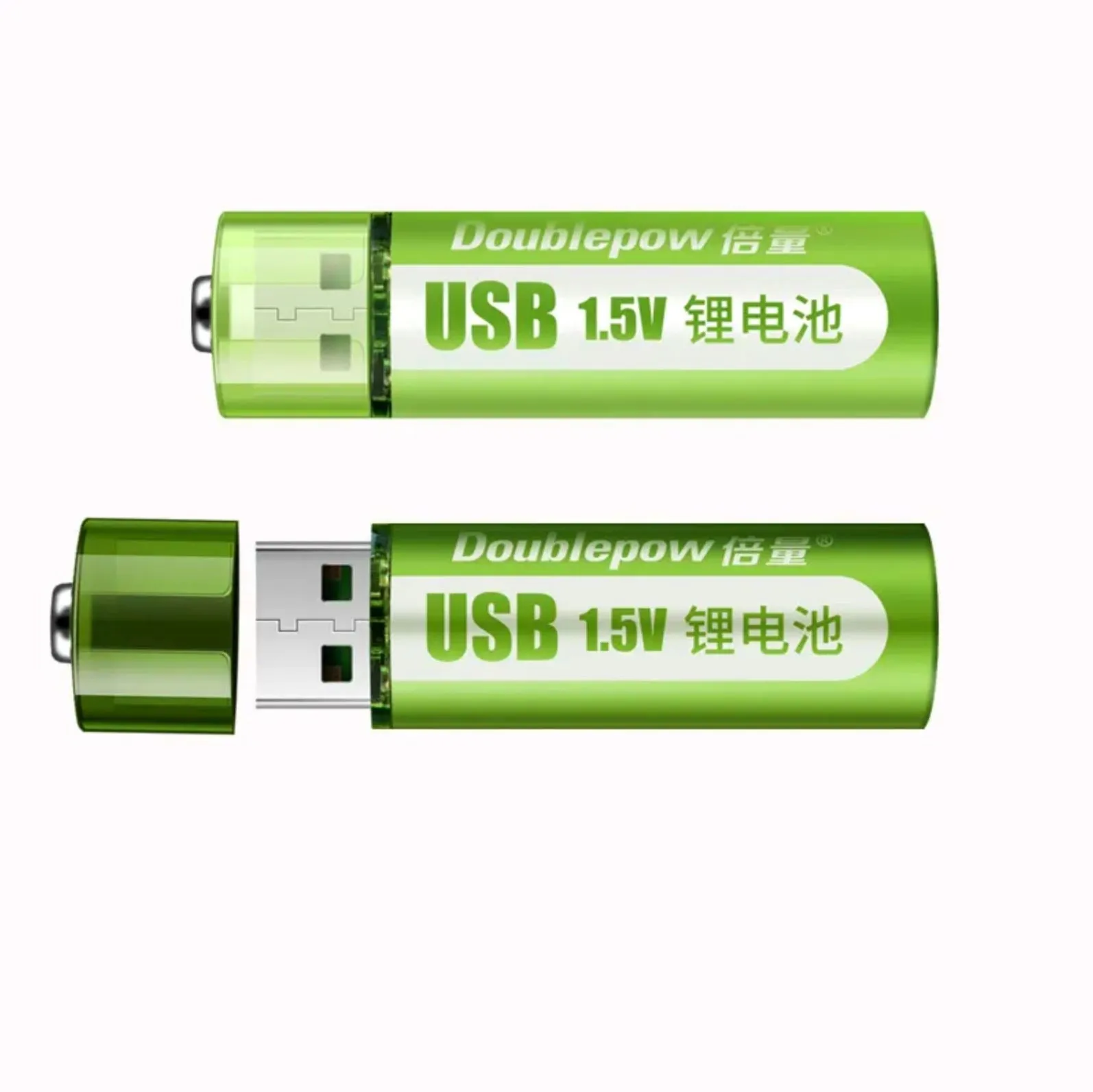 Computer USB AA Rechargeable Battery 1.5V 1800mAh Li ion Battery Cell - 4 Batteries