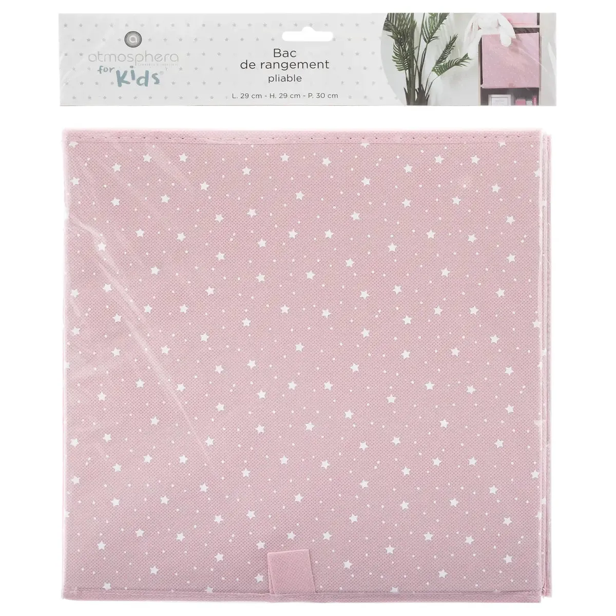 Contenitore Rosa in Tessuto 29 x 29 x 29 cm