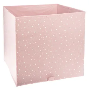 Contenitore Rosa in Tessuto 29 x 29 x 29 cm