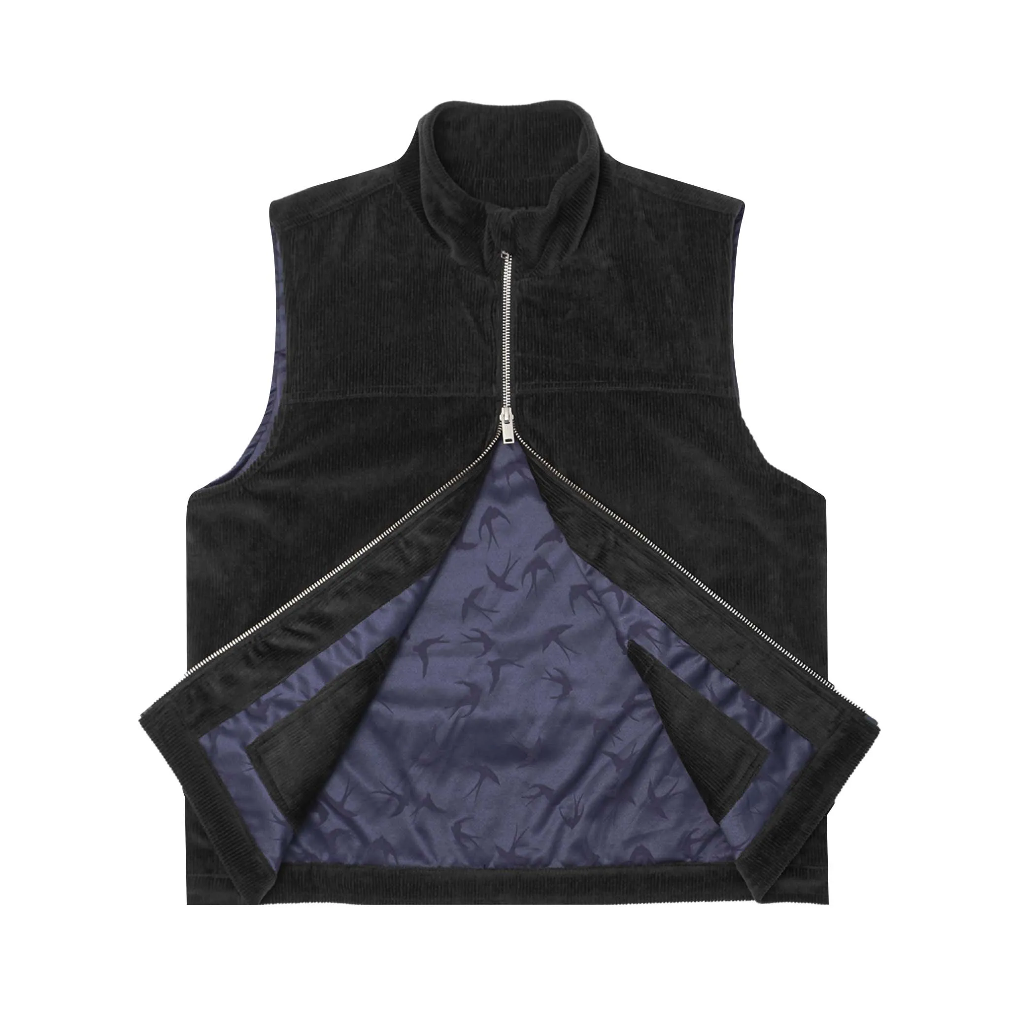 CORDUROY SHINOBI VEST IN MIDNIGHT
