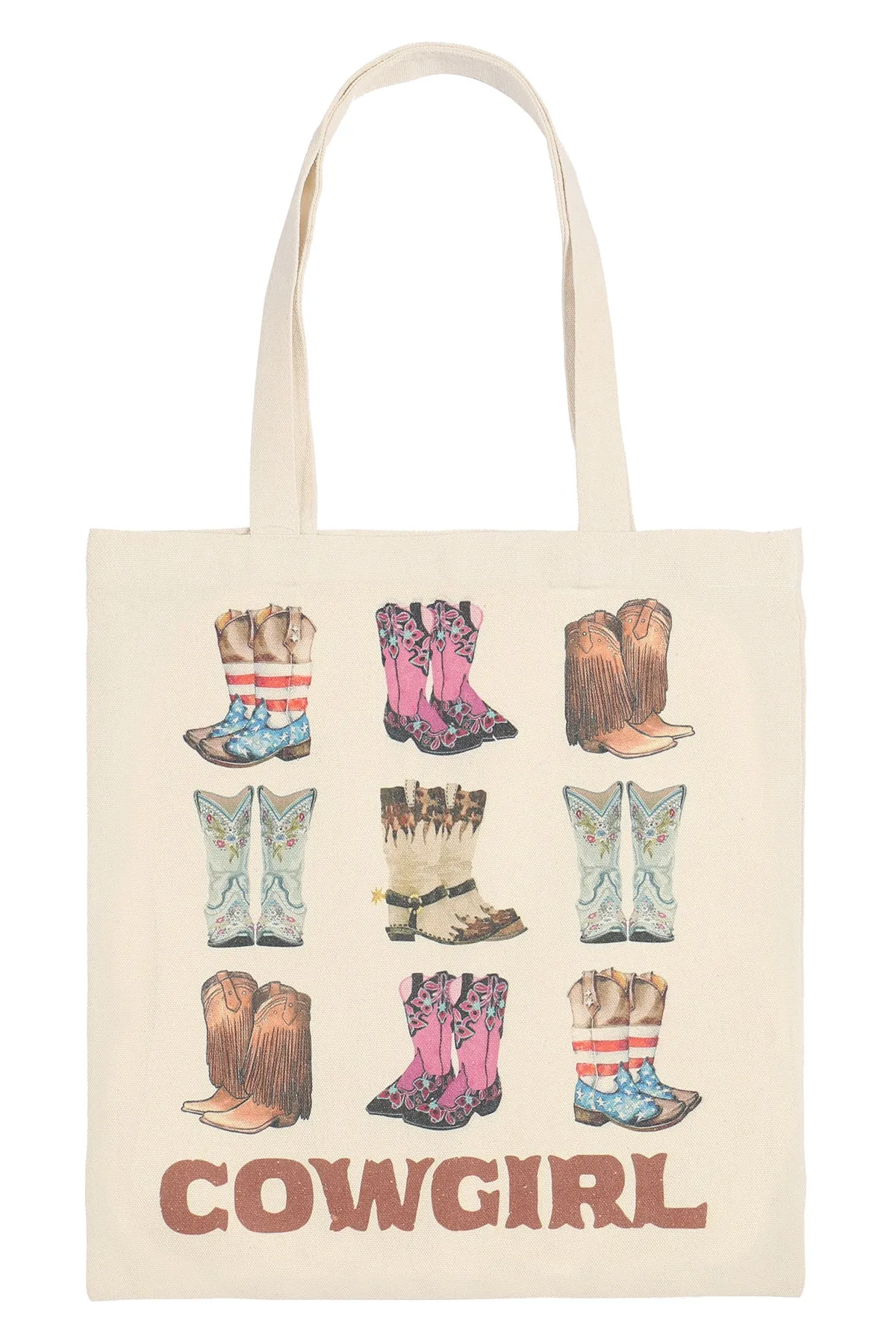 COWGIRL MINIMALIST PRINT TOTE BAG