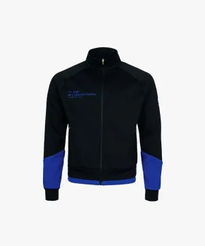 CREVE NINE: Men's Color Block Golf Zip-Up - Black