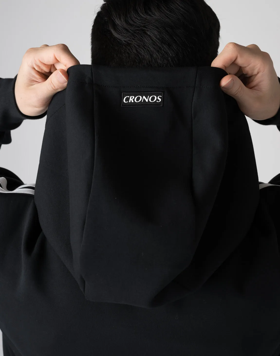 CRONOS DOUBLE STRIPES ZIP HOODIE【CREAM】