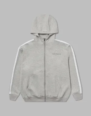 CRONOS DOUBLE STRIPES ZIP HOODIE【M.GRAY】