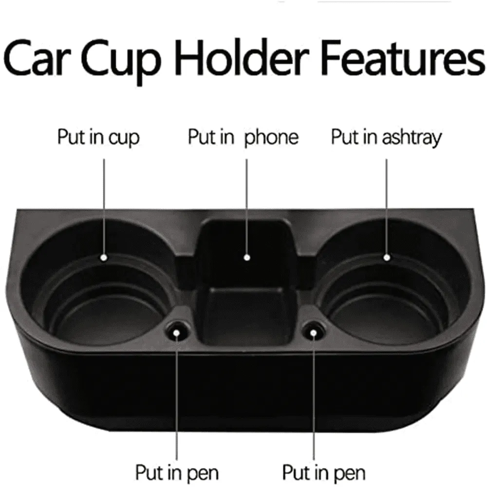 Cup Holder Portable Multifunction Vehicle Seat Cup Cell Phone Drinks Holder Box Car Interior Organizer, Compatible with All Cars, Car Accessories VE11995