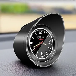 Custom-fit car Clock for Audi, Supercar Decoration Dashboard Clock，for car Decoration, Universal and Luminous, Designed for AudiCar Accessories (for Audi, Black)