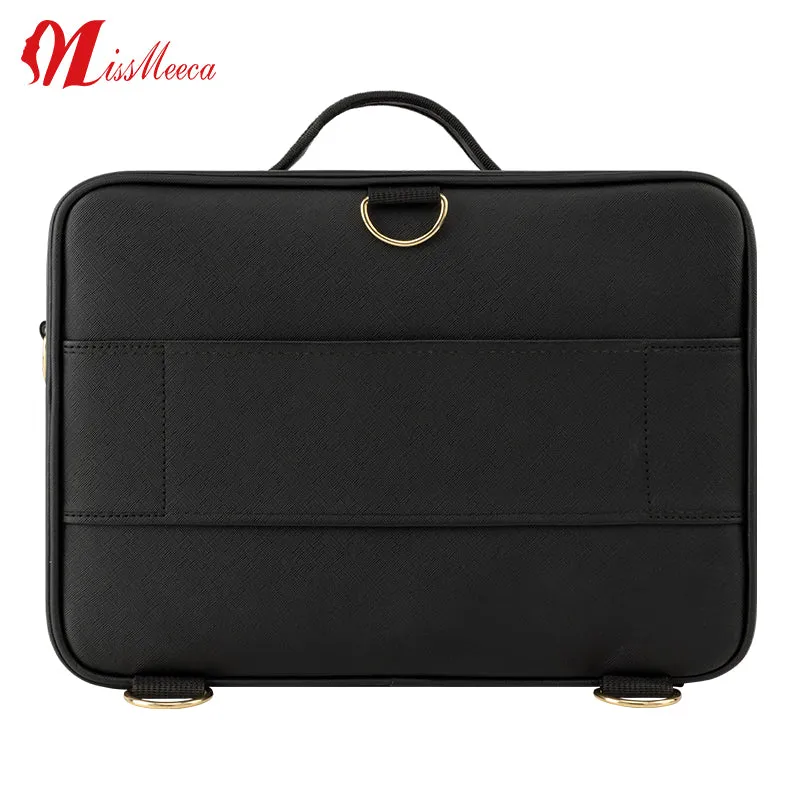 Custom Logo Waterproof Large Capacity Travel Cosmetic Bag Pu Leather Makeup Bag