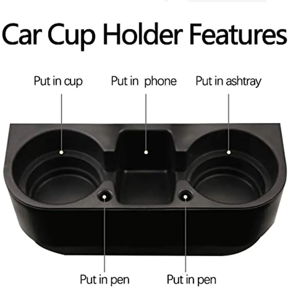 Custom Text Cup Holder Portable Multifunction, Fit with Dodge, Cup Holder Expander for Car, Vehicle Seat Cup Cell Phone Drinks Holder Box Car Interior Organizer