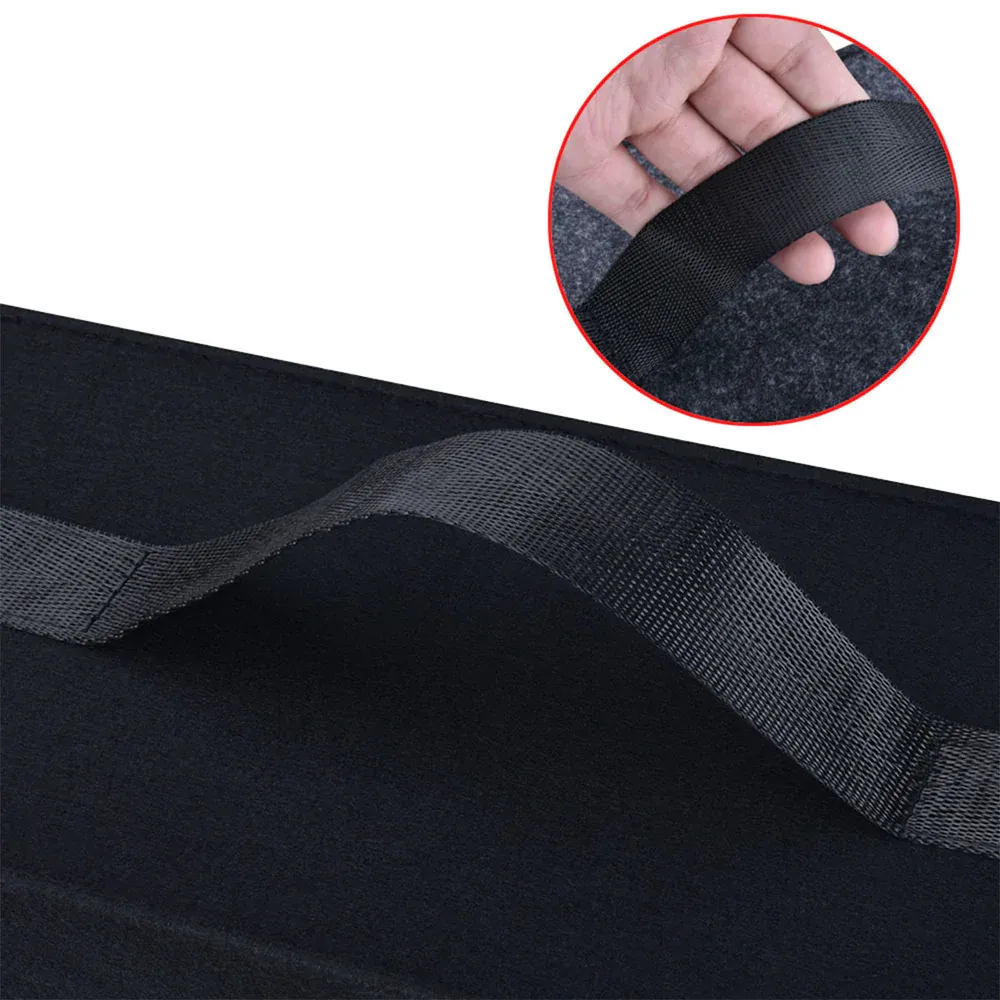 Custom Text For Soft Felt Car Bag Organizer, Compatible with All Cars, Folding Car Storage Box Non Slip Fireproof Car Trunk Organizer AC12990