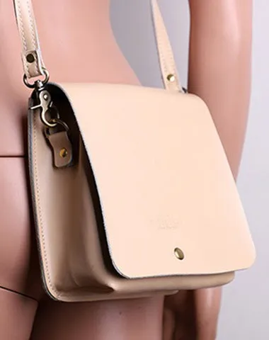 Cute Black LEATHER Square Side Bag Handmade WOMEN Phone Crossbody BAG Purse FOR WOMEN