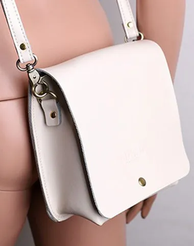 Cute Black LEATHER Square Side Bag Handmade WOMEN Phone Crossbody BAG Purse FOR WOMEN