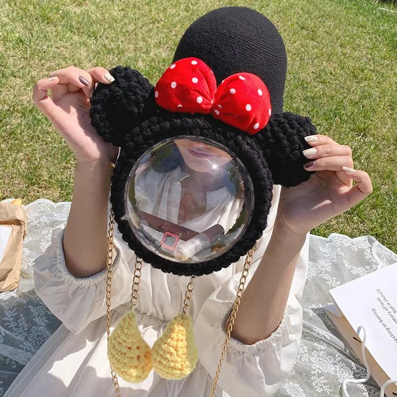 Cute Minnie Mouse Crochet Crossbody Purse Minnie Mouse Crochet Shoulder Bag for Girl Minnie Mouse Crochet Crossbody Purse