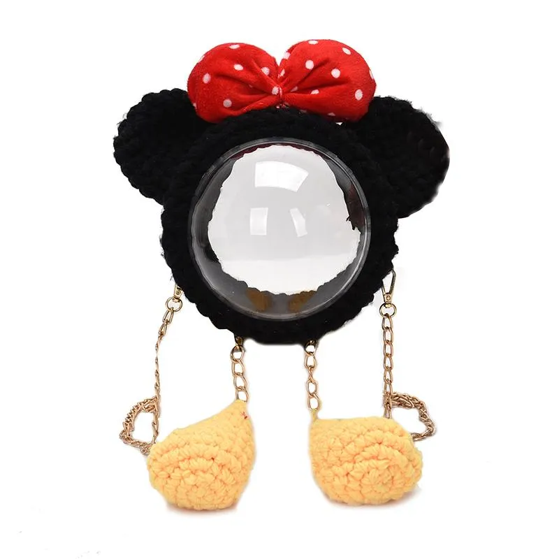 Cute Minnie Mouse Crochet Crossbody Purse Minnie Mouse Crochet Shoulder Bag for Girl Minnie Mouse Crochet Crossbody Purse