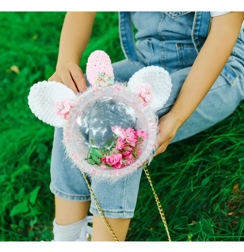 Cute Unicorn Crochet Crossbody Purse Unicorn Crochet Shoulder Bags for Girl Unicorn Crochet Crossbody Purses