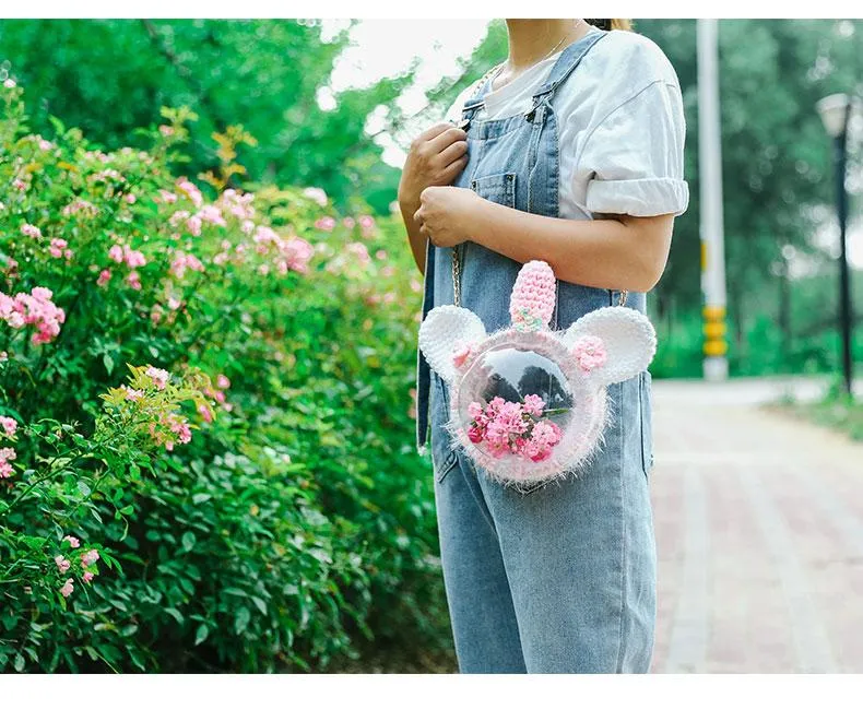 Cute Unicorn Crochet Crossbody Purse Unicorn Crochet Shoulder Bags for Girl Unicorn Crochet Crossbody Purses