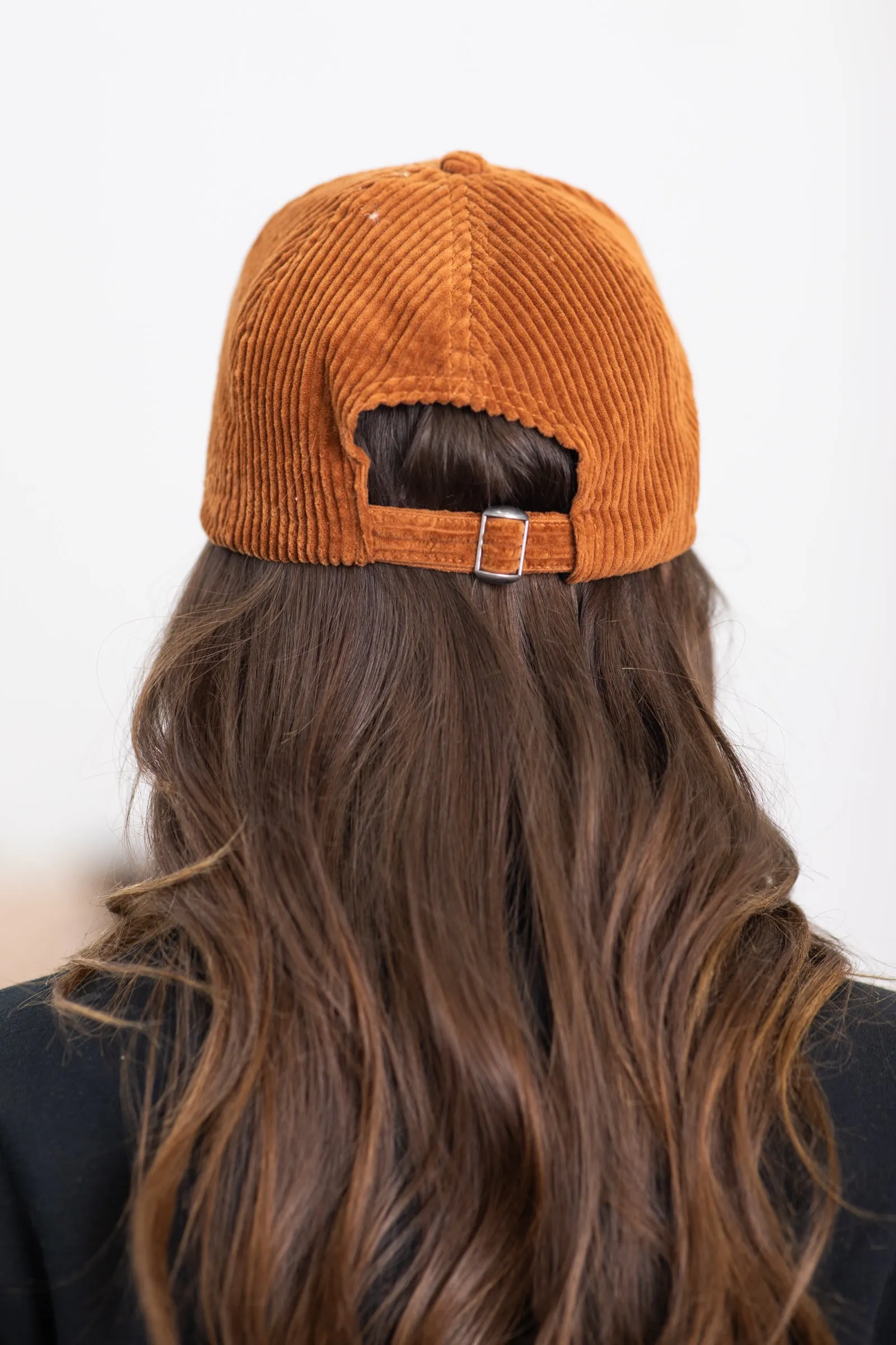 Dark Camel Corduroy Baseball Hat