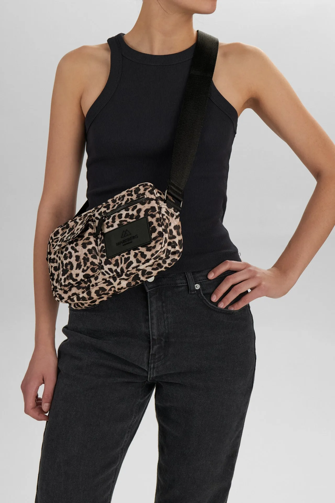 DarlaMBG Leopard Crossbody Bag, Monochrome
