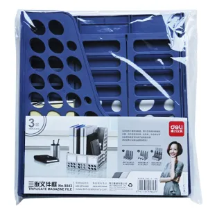 Deli Plastic Magazine File 3 Division