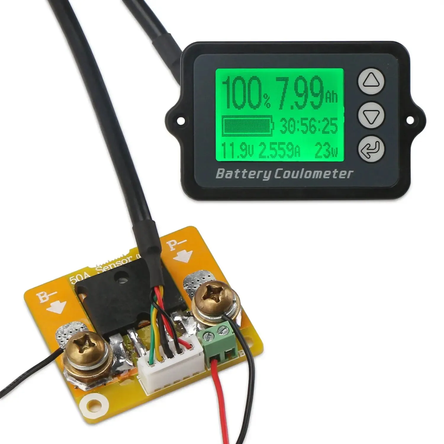 Digital Meter DC 8-80V 50A Battery Coulometre Universal Battery Capacity Tester Suits Lifepo Coloumb Counter