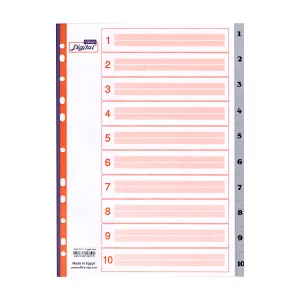 Digital Multi-Tab Numerical Index Dividers