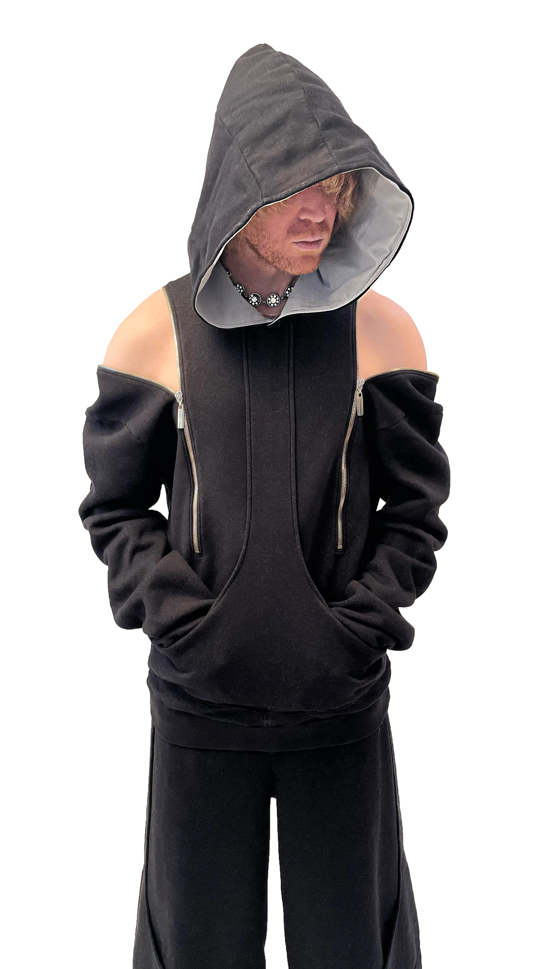 DIVIDER HOODIE - BLACK