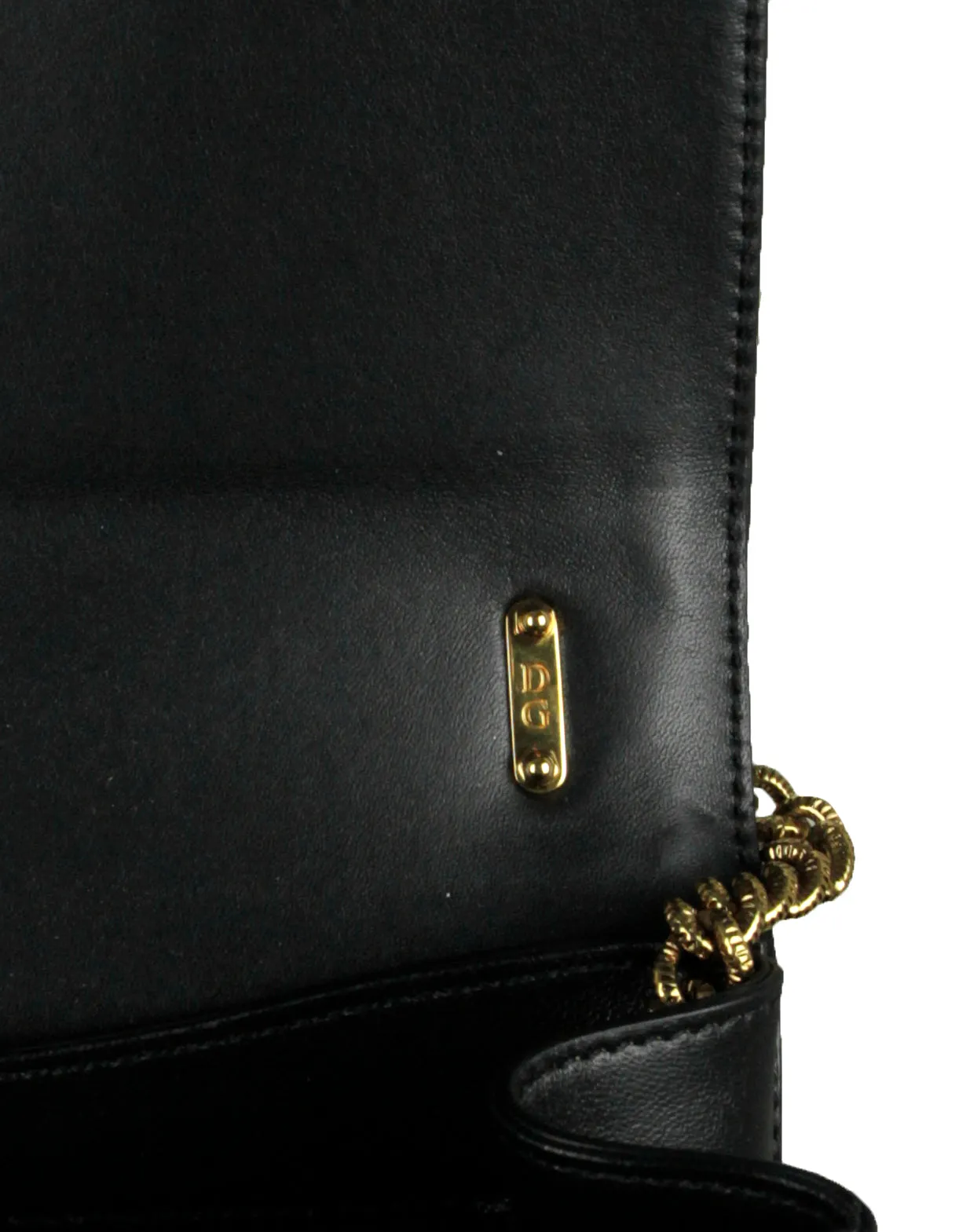 Dolce & Gabbana Black Nappa Leather Medium Devotion Crossbody Bag