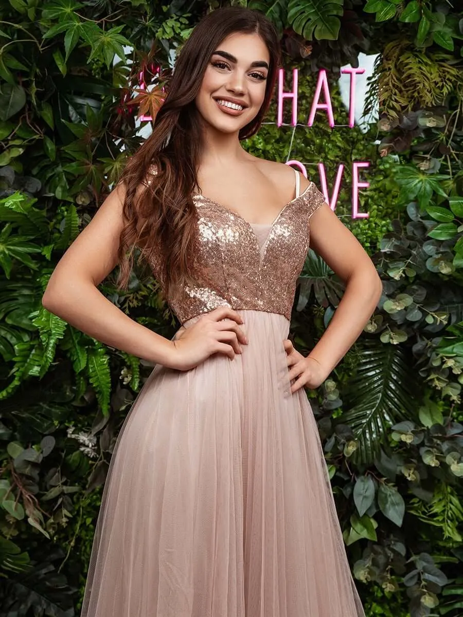 Dorine ball or evening dress in rose gold s12-14 Express NZ wide