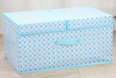 Double cover large capacity storage box
