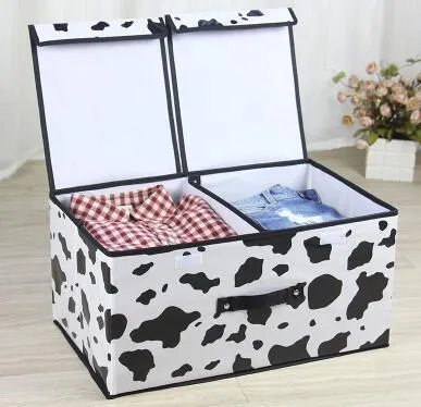 Double cover large capacity storage box