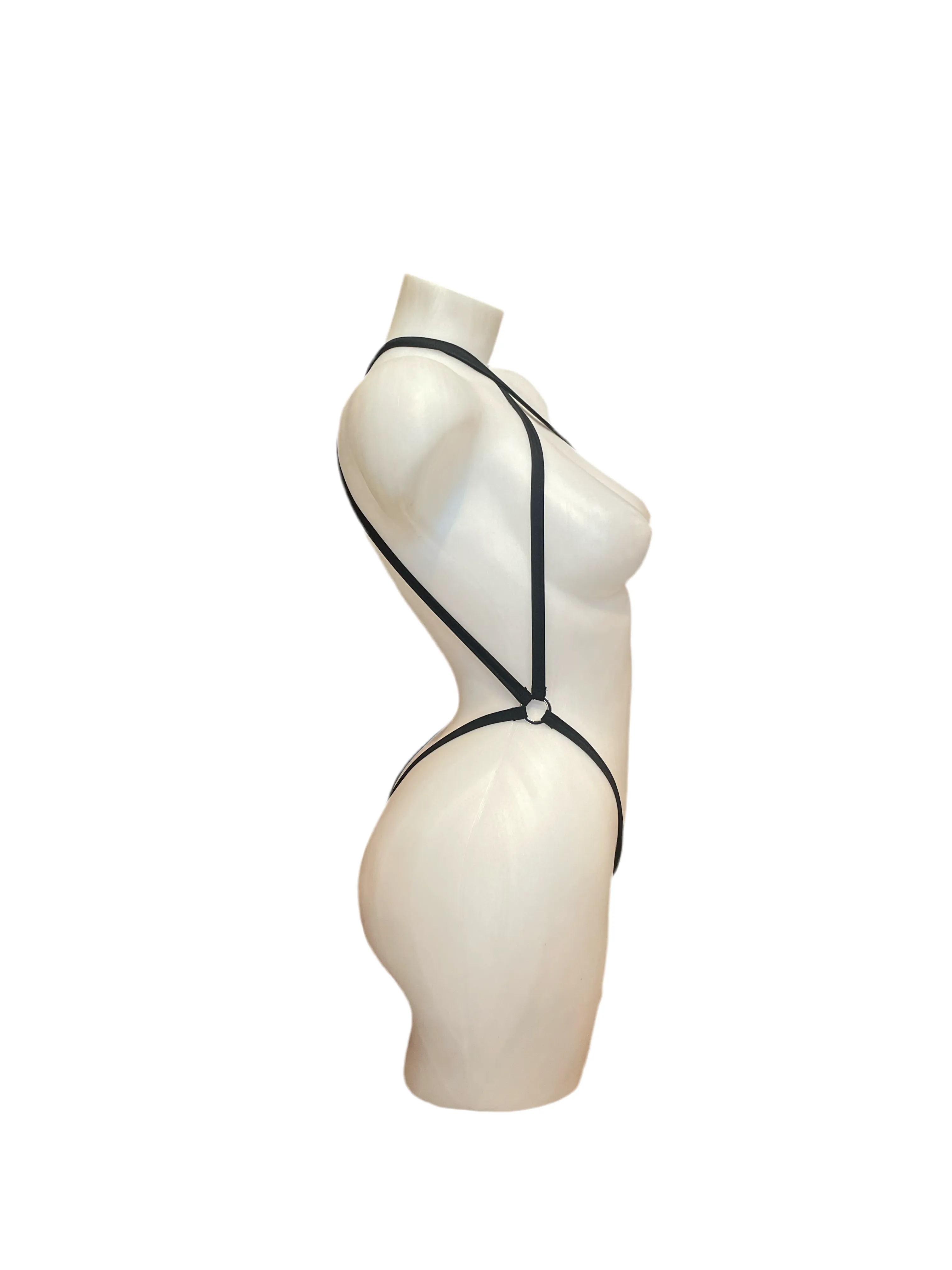 Double Sling Shot Thong Black
