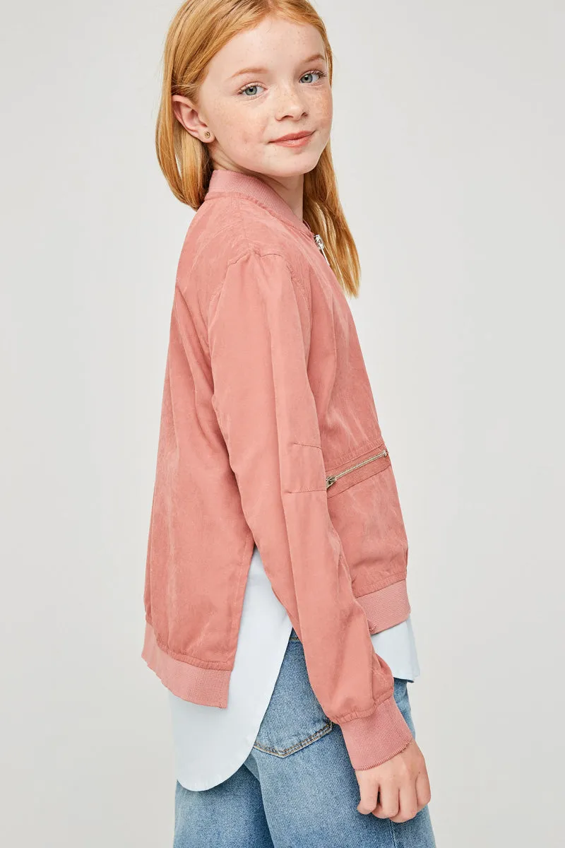Double Zip-Up Bomber Jacket