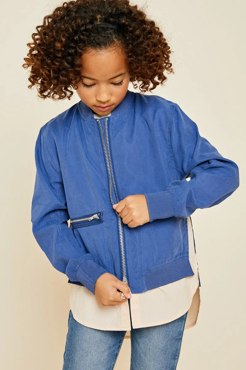 Double Zip-Up Bomber Jacket