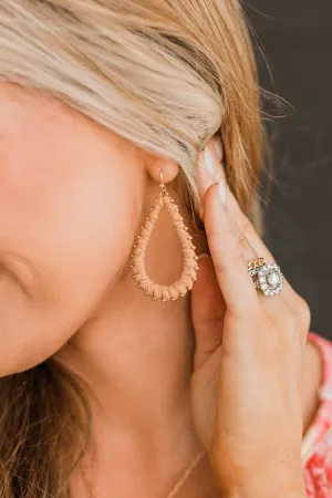 Dramatic Reveal Teardrop Earrings- Natural