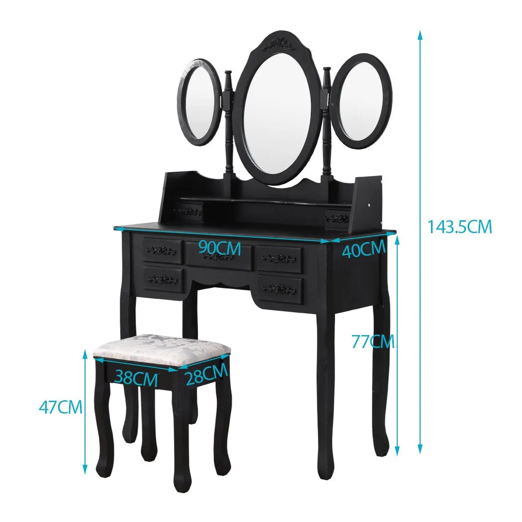 Dressing Table Stool Mirror Drawer Cabinet Jewellery Organizer Bedroom