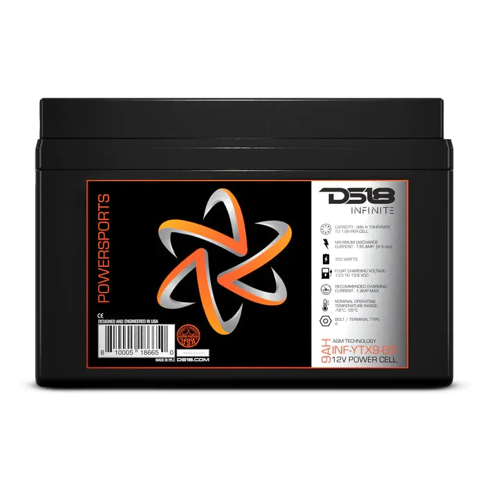 DS18 INFINITE 350 Watts 9 AH AGM Power Cell For Power Sports