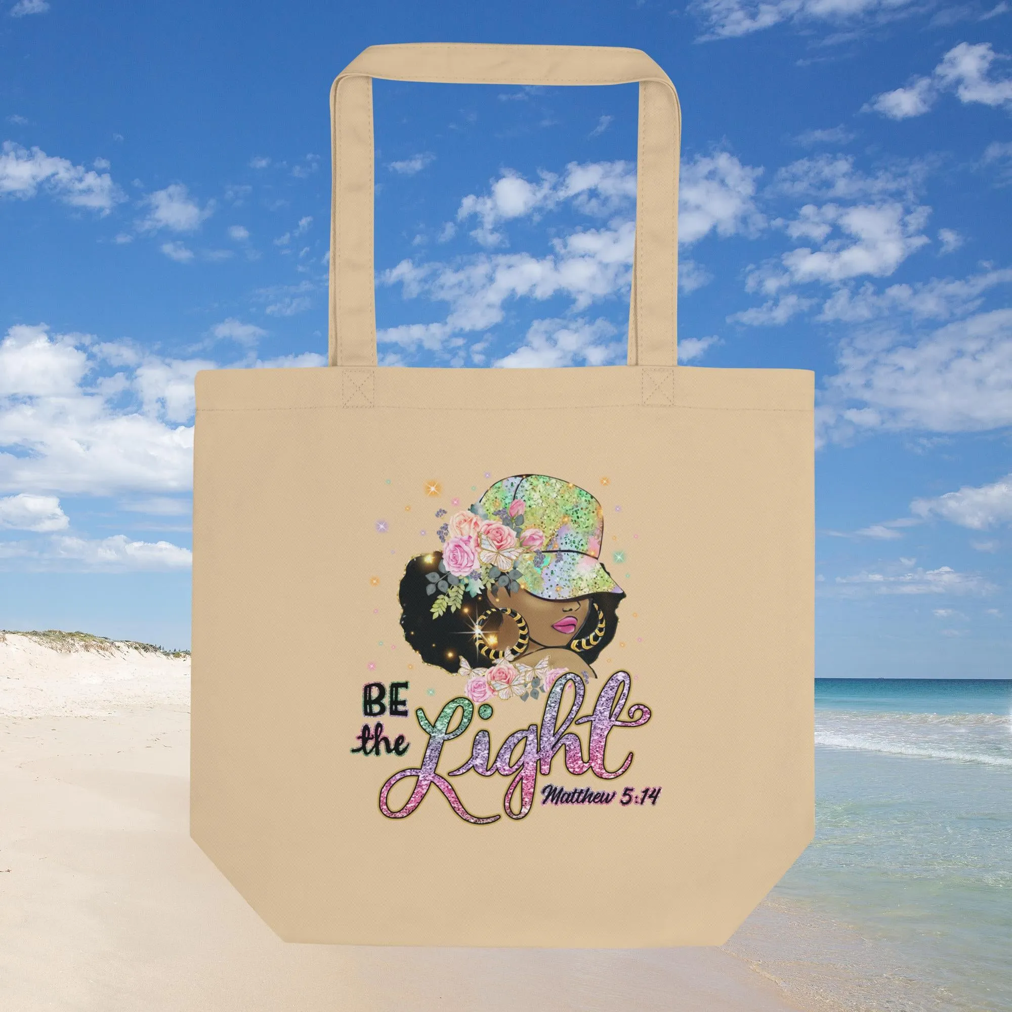 Eco Tote Bag, Design Bag, Travel, Shopping Black & Cream