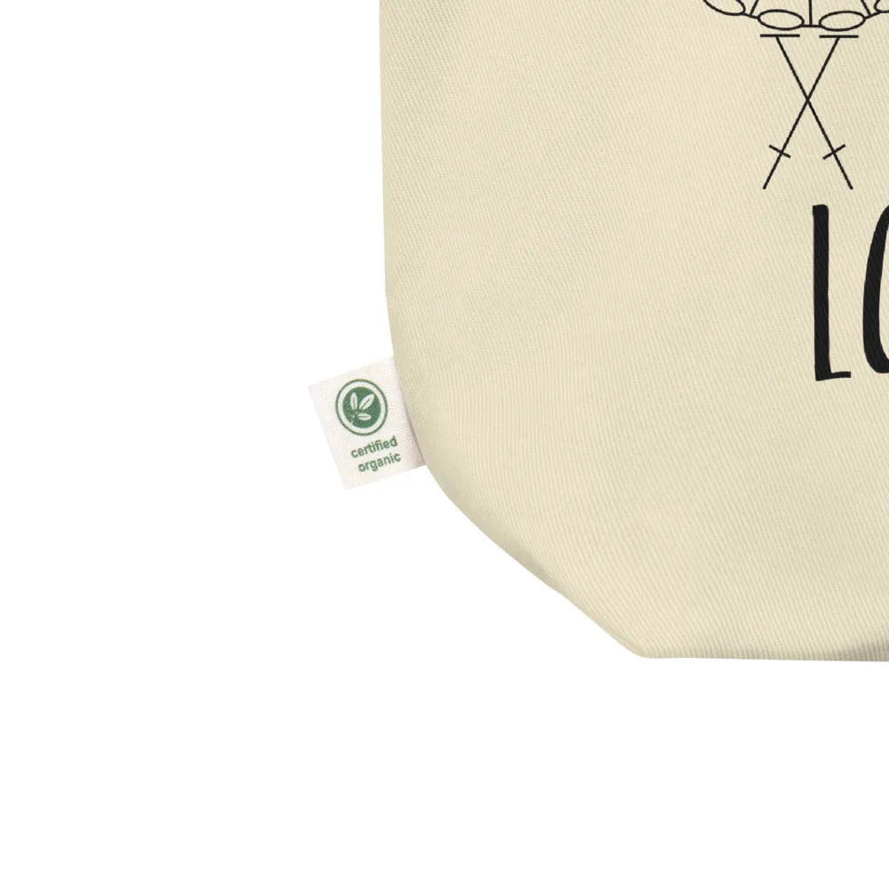 Eco Tote Bag with I Make String Look Pretty Graphic, Yarn Project Bag