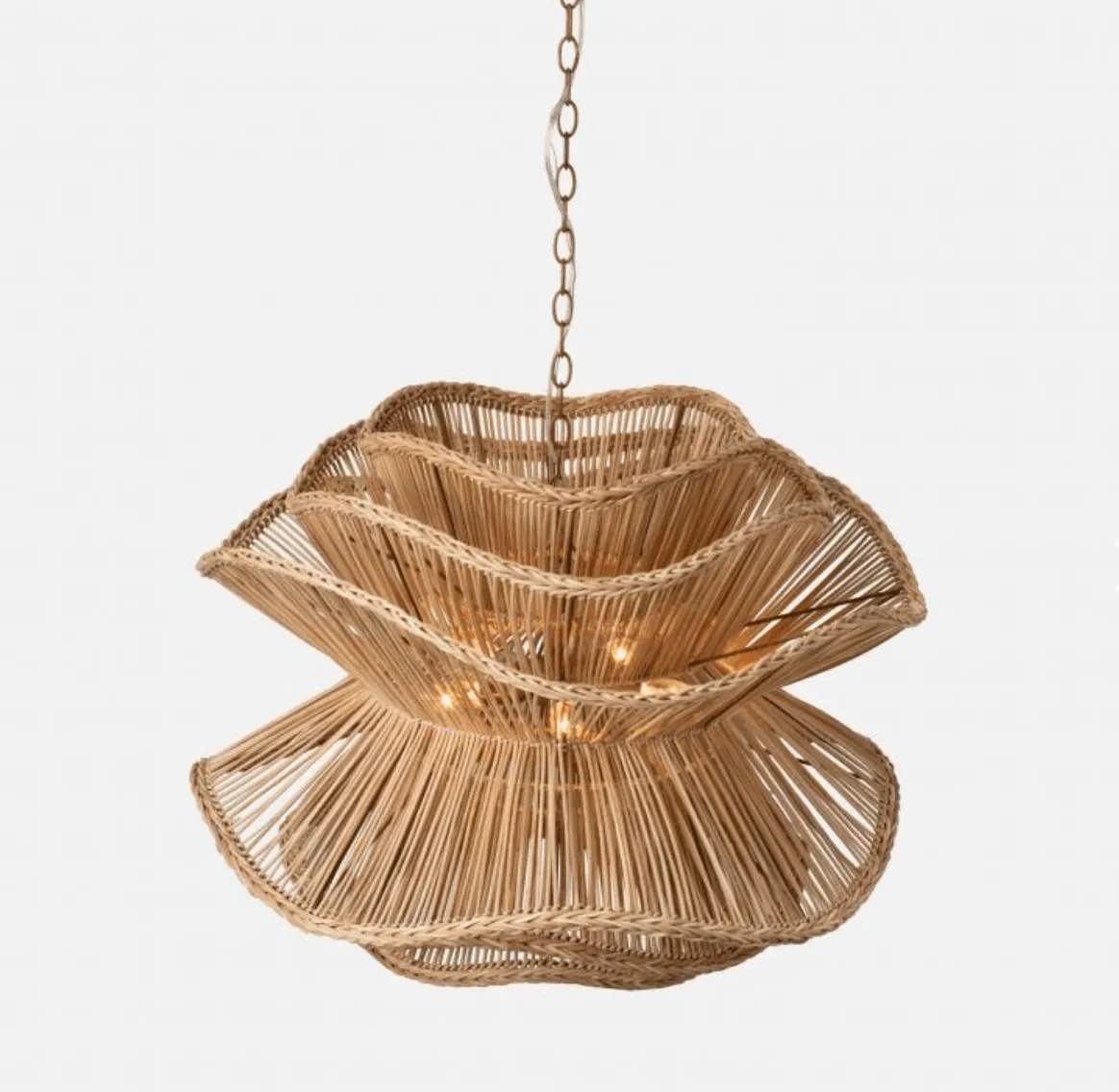 Elba Rattan Chandelier in Natural Rattan - Three Sizes