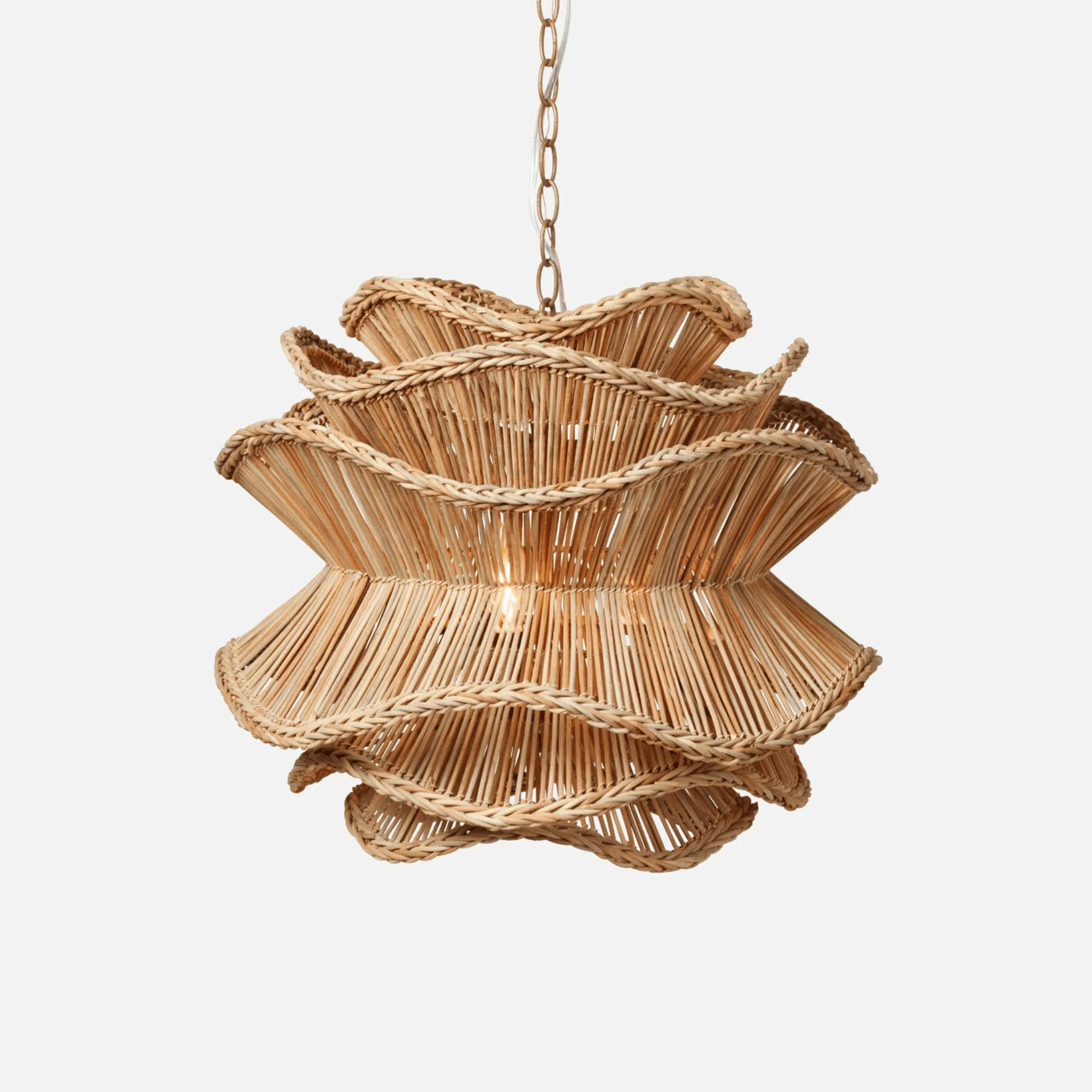 Elba Rattan Chandelier in Natural Rattan - Three Sizes