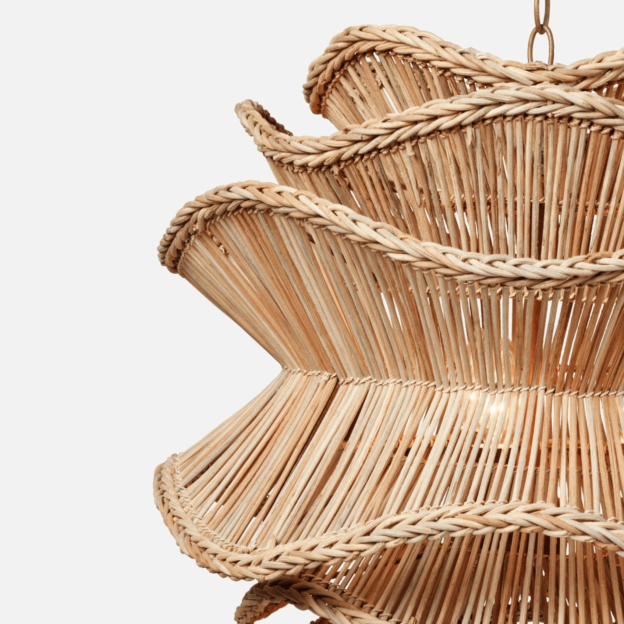 Elba Rattan Chandelier in Natural Rattan - Three Sizes